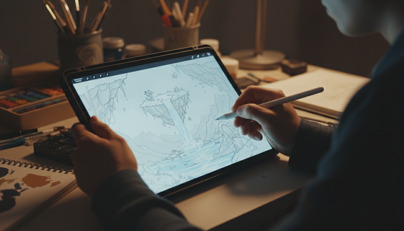 Tablet drawing practice